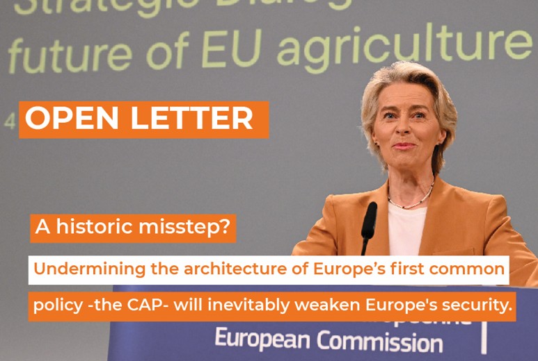 COPA-COGECA envían una carta abierta a Ursula von der Leyen pidiendo el mantenimiento de los fondos de la PAC