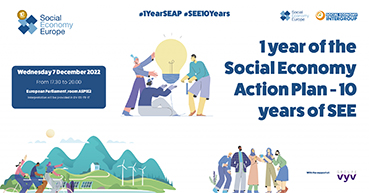 Event at the European Parliament in Brussels to mark the first year of the Social Economy Action Plan and 10 years of Social Economy Europe