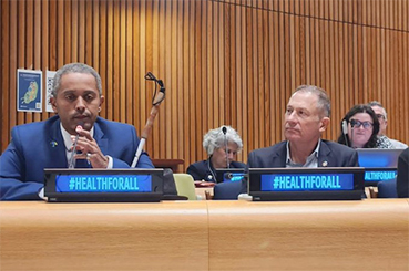 AIM at UN multilateral hearing on universal health coverage