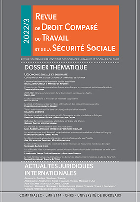 Dossier sur ‘L’économie sociale et solidaire’ dans la Revue de Droit Comparé du Travail et de la Sécurité Sociale