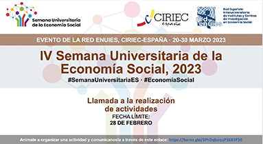 4th University Week of the Social Economy, by ENUIES Network, CIRIEC-Spain