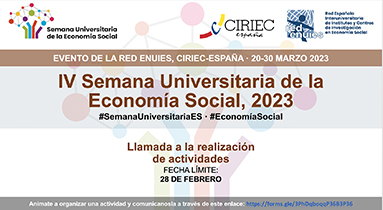 CIRIEC-España convoca a la 4ª Semana Universitaria de la Economía Social