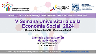 España: la 5ª Semana Universitaria de la Economía Social tendrá lugar los días 4 a 14 de marzo de 2024