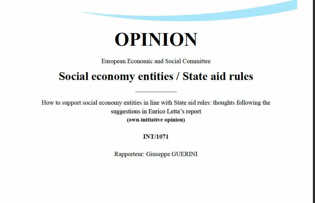 El Comité Económico y Social Europeo insta a adaptar las normas sobre ayudas estatales para fortalecer la economía social